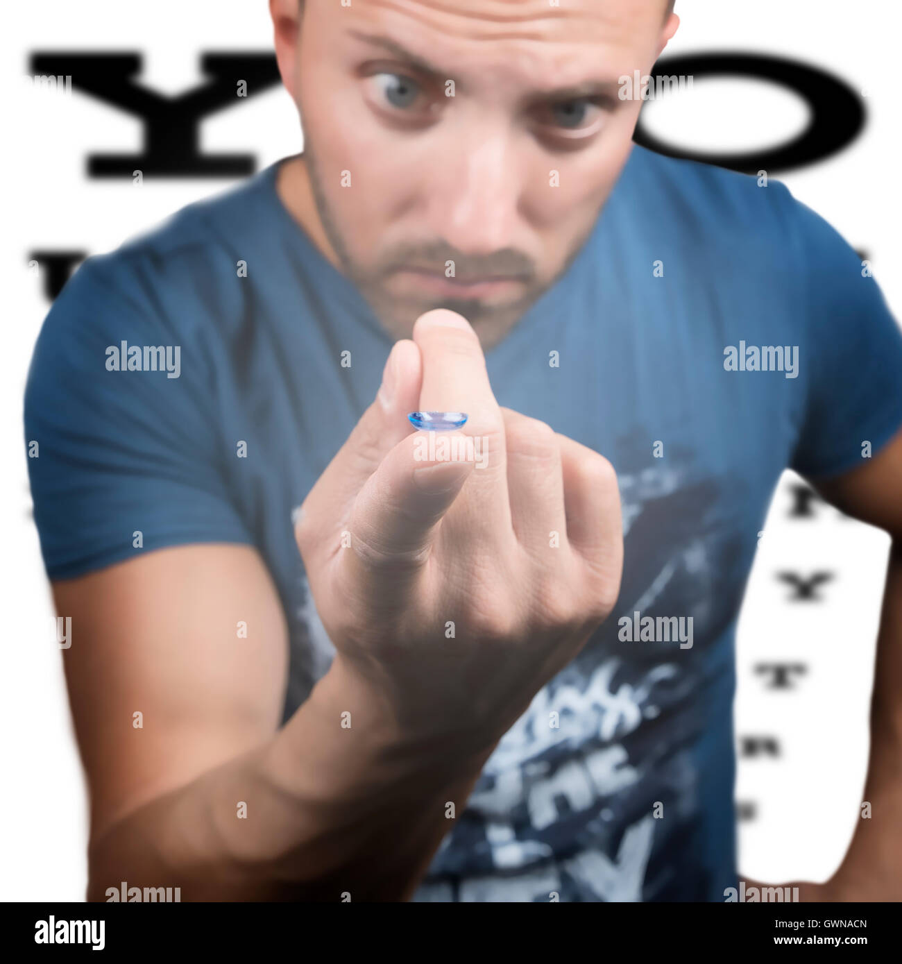 lenti a contatto Foto Stock