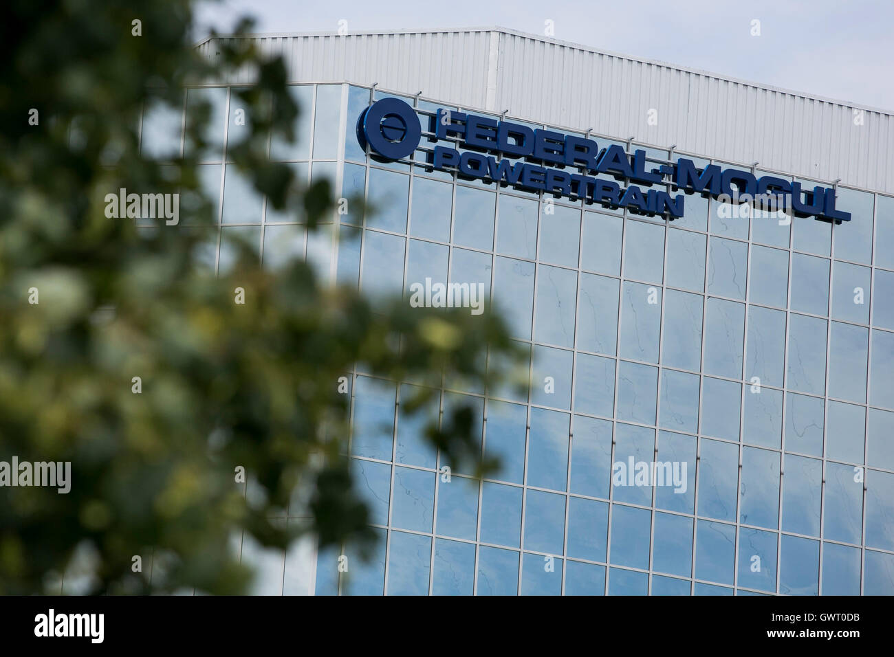 Un logo segno al di fuori della sede dell'Federal-Mogul Corporation in Southfield, Michigan, il 17 luglio 2016. Foto Stock