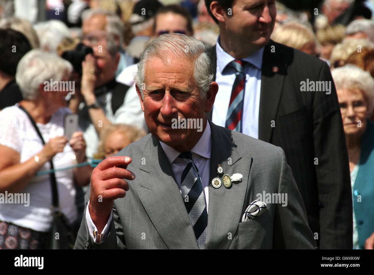 TRH il Principe del Galles e la duchessa di Cornovaglia frequentare il 2016 Sandringham Flower Show, Norfolk Foto Stock