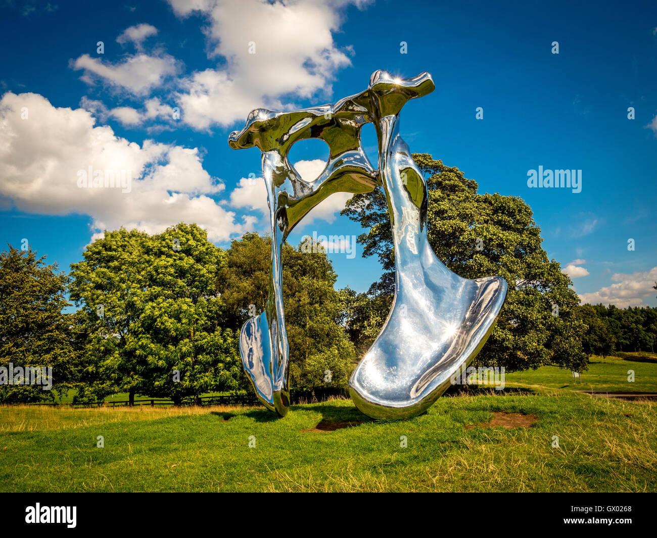 Pelvi, 2008. Scultura dell'artista svizzero non fondamentale, a Yorkshire Sculpture Park, vicino a Wakefield, Inghilterra, Regno Unito. Foto Stock