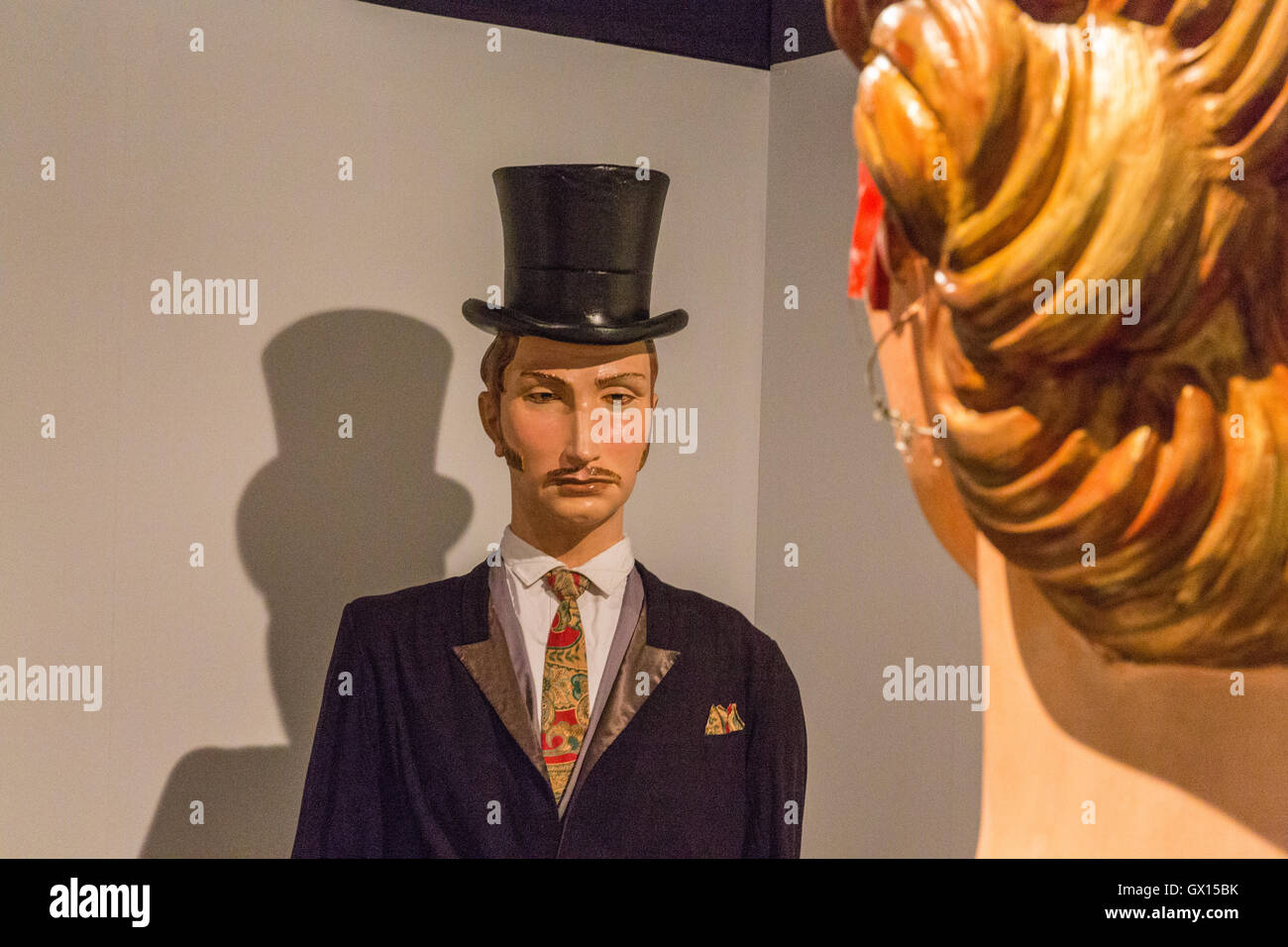 Gigantes y cabezudos di inglese milord nel Museo Basco, Bilbao Foto Stock