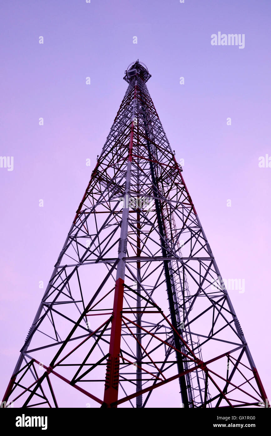 Grandi pali del telefono Foto Stock