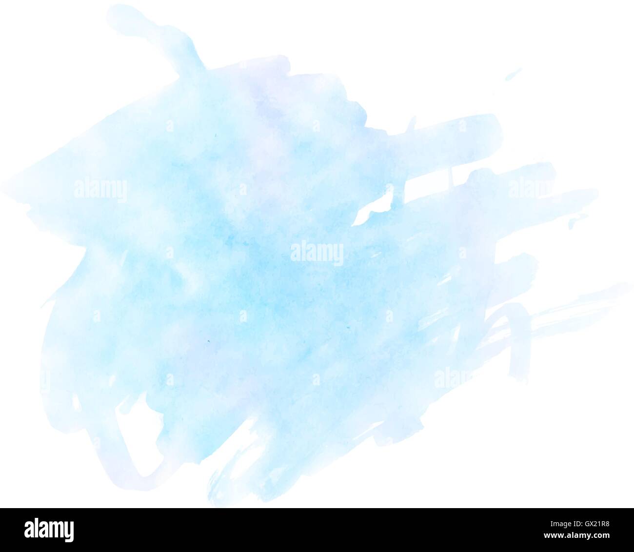 Blu cielo chiaro vettore dipinti ad acquerello texture di sfondo inverno Illustrazione Vettoriale