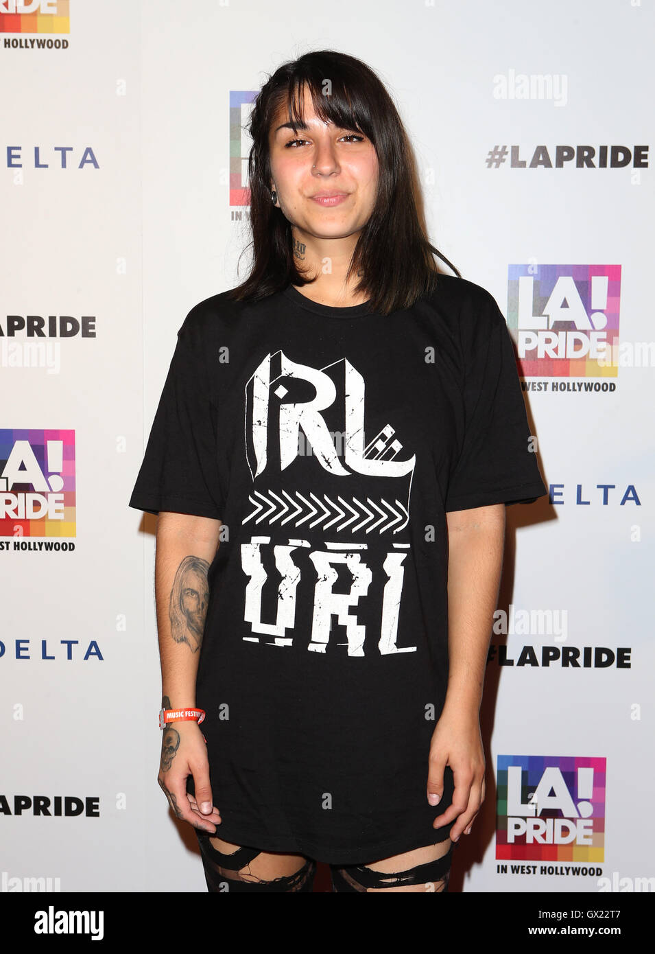 L.A. Pride Festival 2016 apertura notturna - Arrivi con: Yasmine Yousaf di KREWELLA Dove: West Hollywood, California, Stati Uniti quando: 10 Giu 2016 Foto Stock