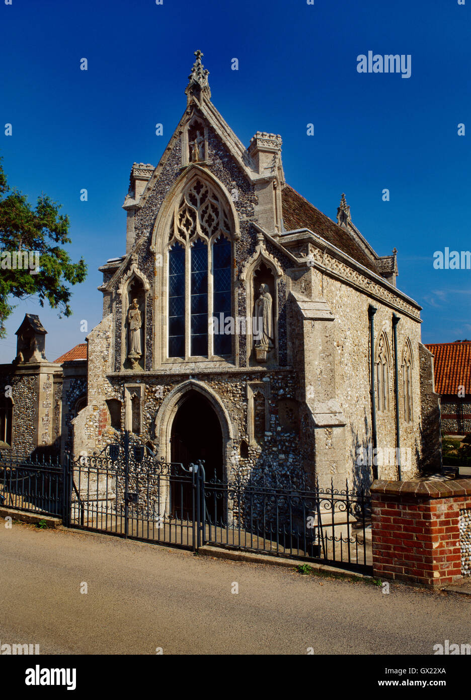 Houghton St Giles Pantofola Cappella, Norfolk: i pellegrini del medioevo di Walsingham dovrebbe appendere le loro scarpe qui a piedi l'ultimo miglio a piedi nudi Foto Stock