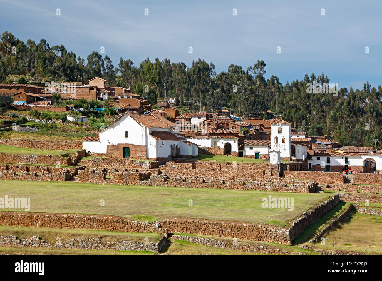 Città storica di Chinchero, Cusco, Perù Foto Stock