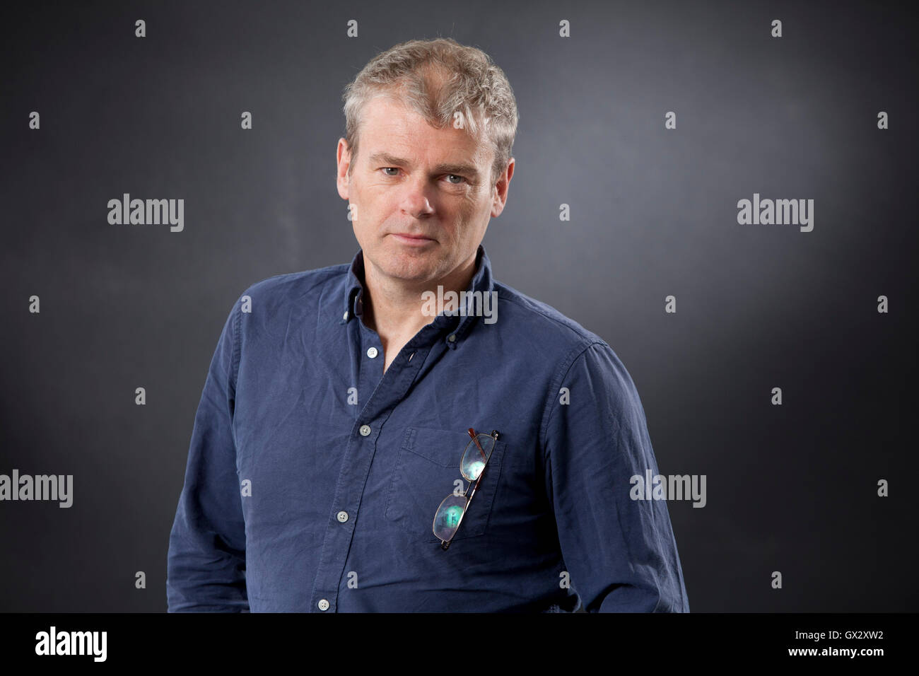 Mark Haddon, il romanziere inglese a Edinburgh International Book Festival. Edimburgo, Scozia. 23 Agosto 2016 Foto Stock