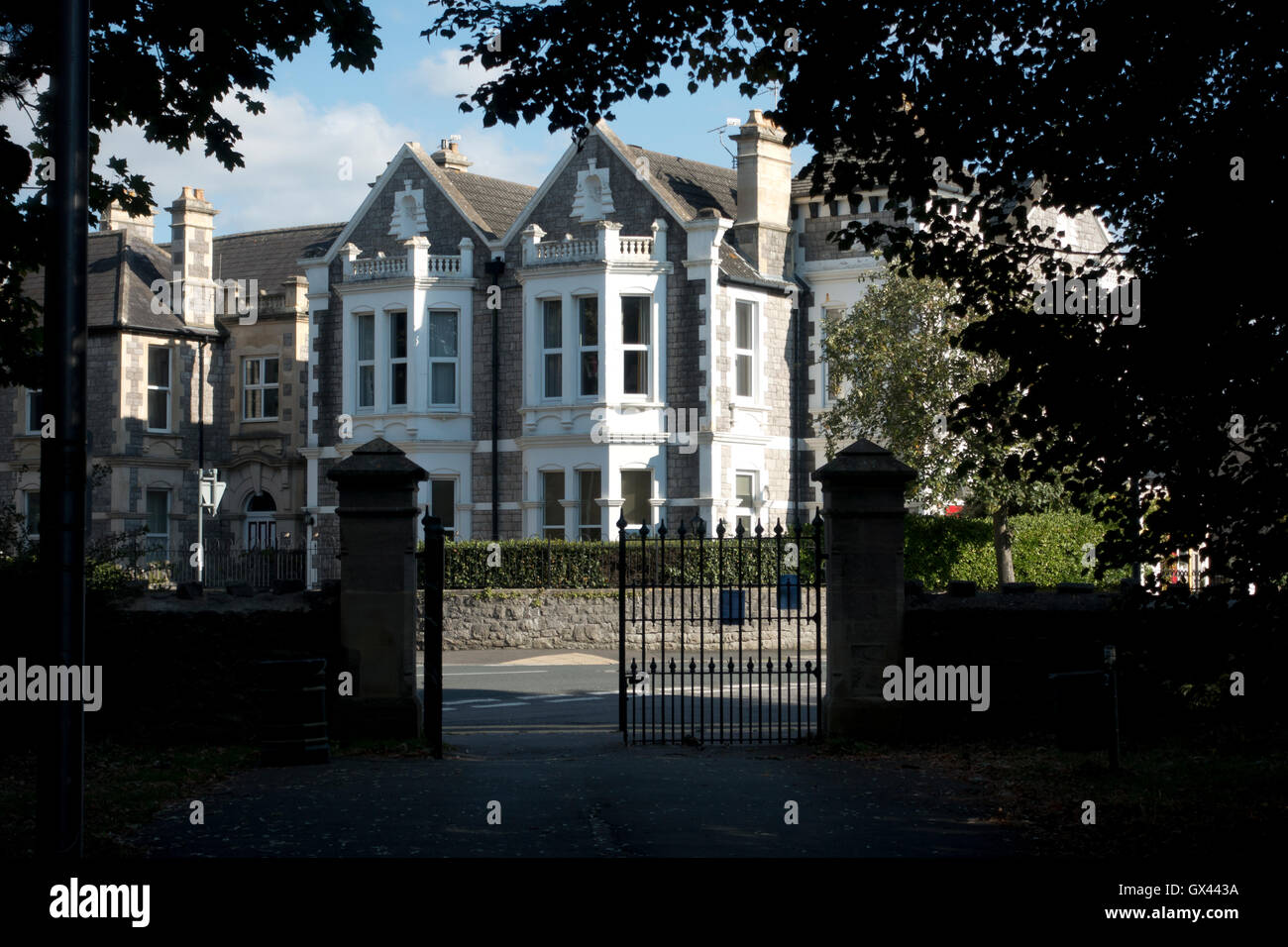 Clarence Grove Rd in Weston Super Mare nel Somerset - Inghilterra Foto Stock