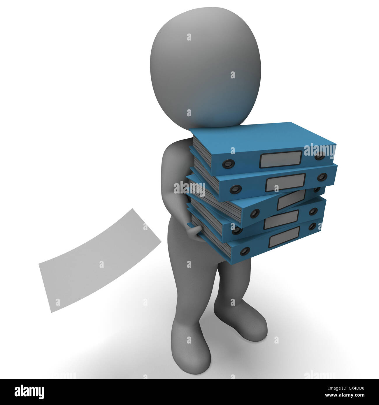 Organizzazione addetto trasporta file organizzati Foto Stock