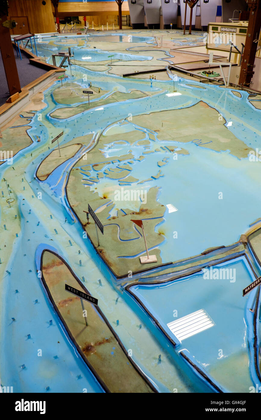 Il Bay Area modello - un modello physcial per la simulazione del flusso di acqua Foto Stock