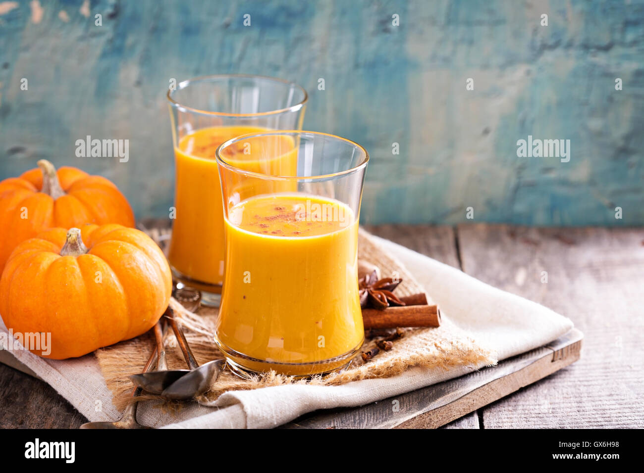Zucca freschi succhi di frutta Foto Stock