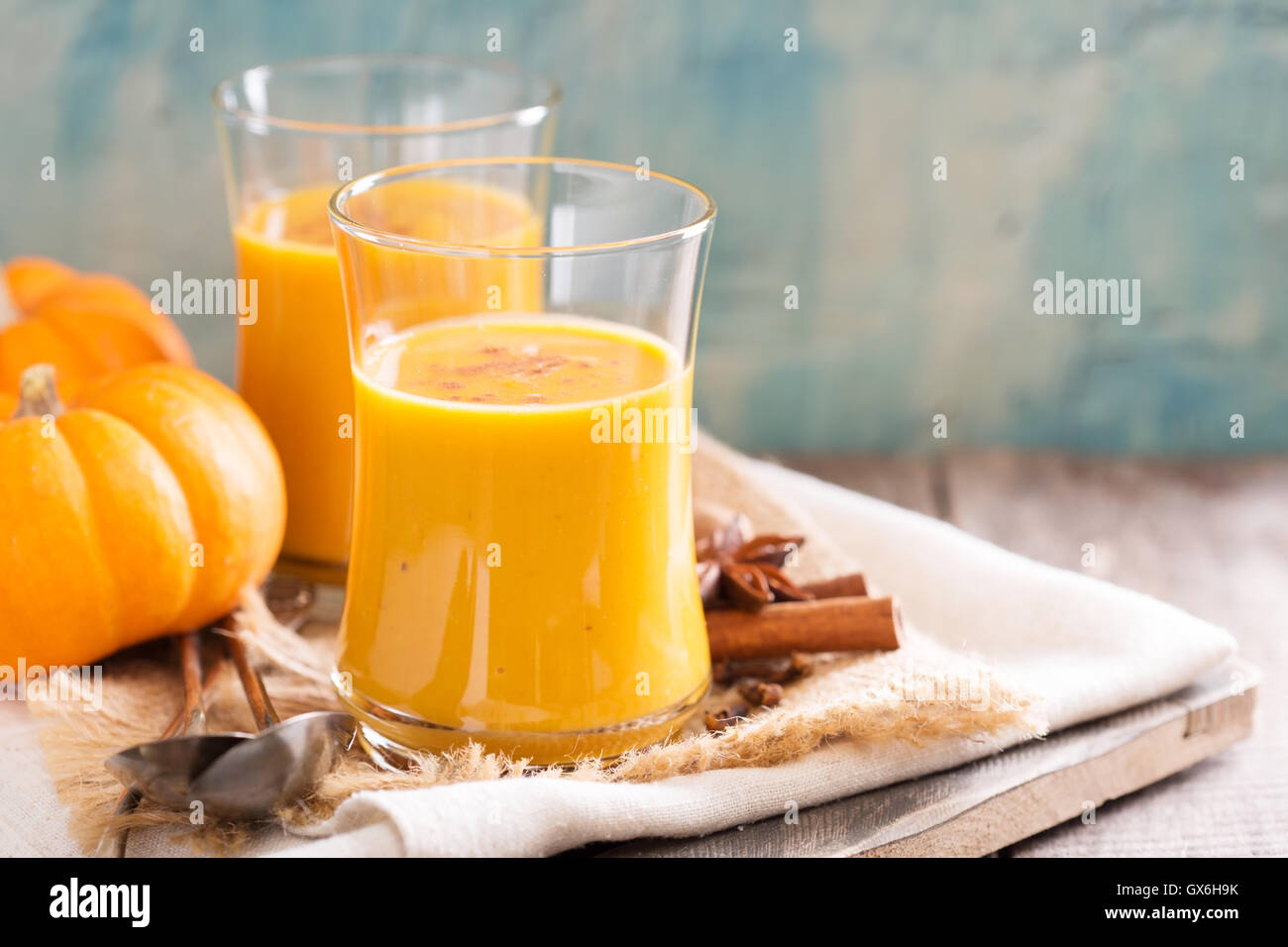 Zucca freschi succhi di frutta Foto Stock
