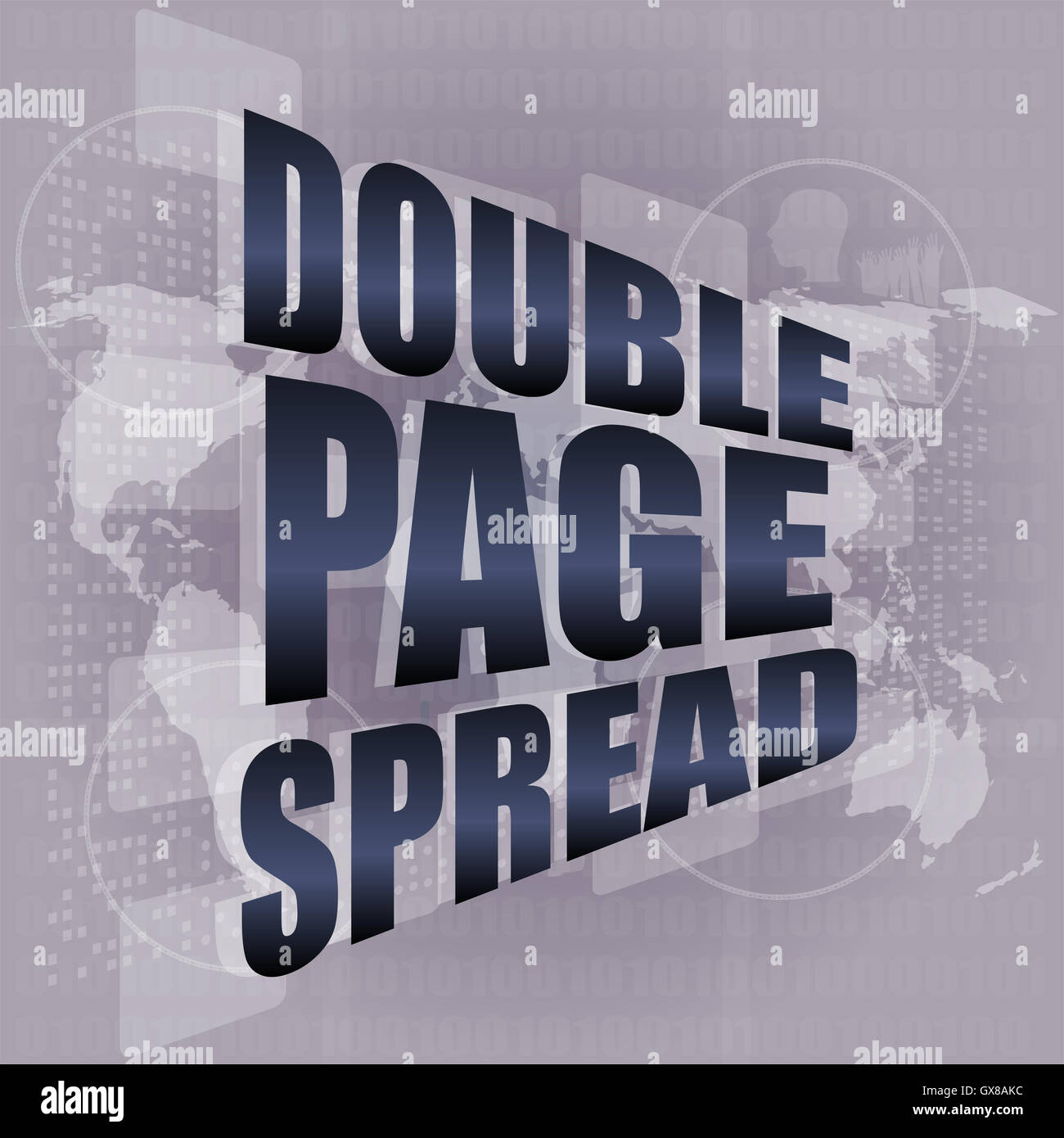 Pagina doppia word su schermo tattile digitale Foto Stock
