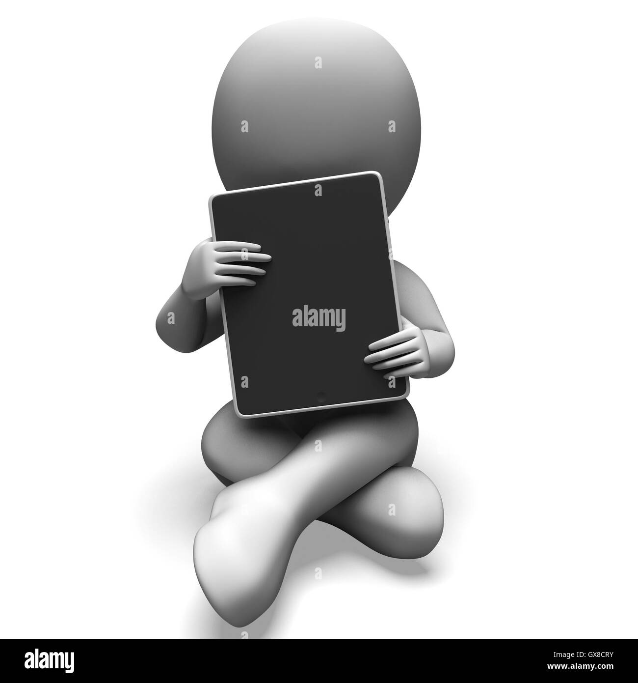 Tablet PC mostra touchpad multimediale Foto Stock