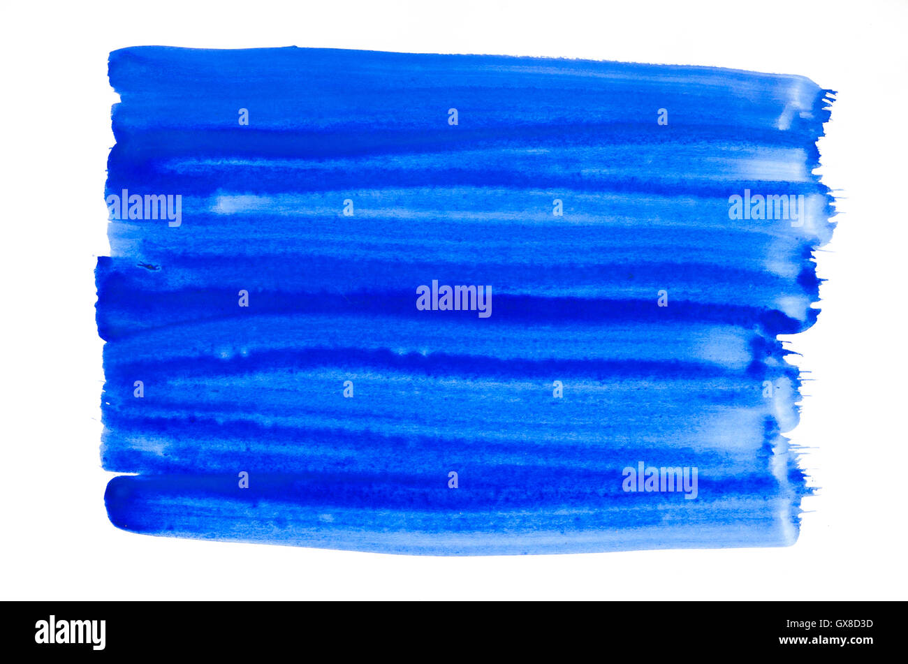 Colore blu texture ad acquarello dipinto sul libro bianco sullo sfondo Foto Stock