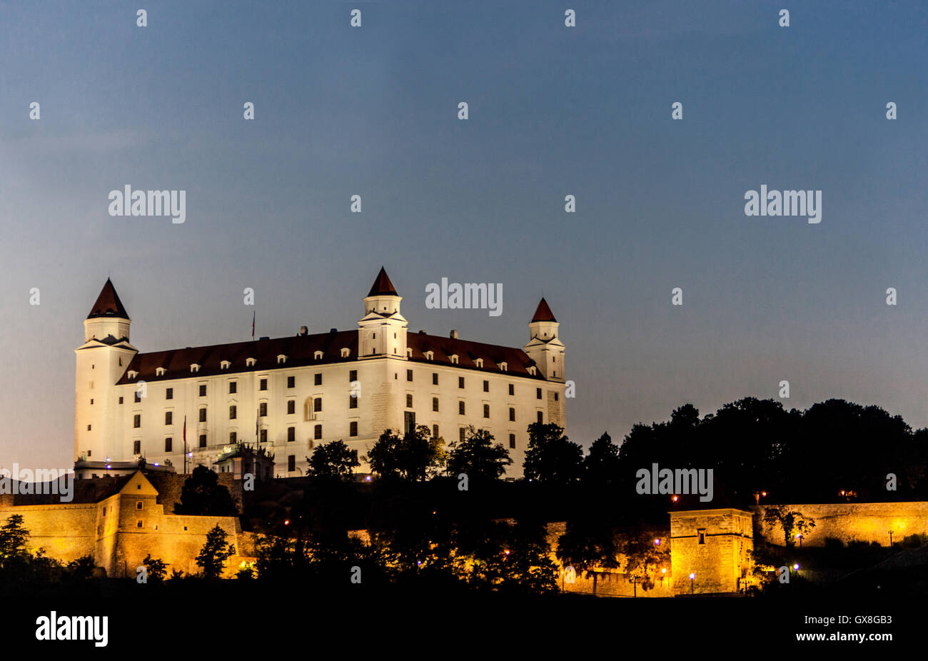 Il castello di Bratislava, Slovacchia Foto Stock