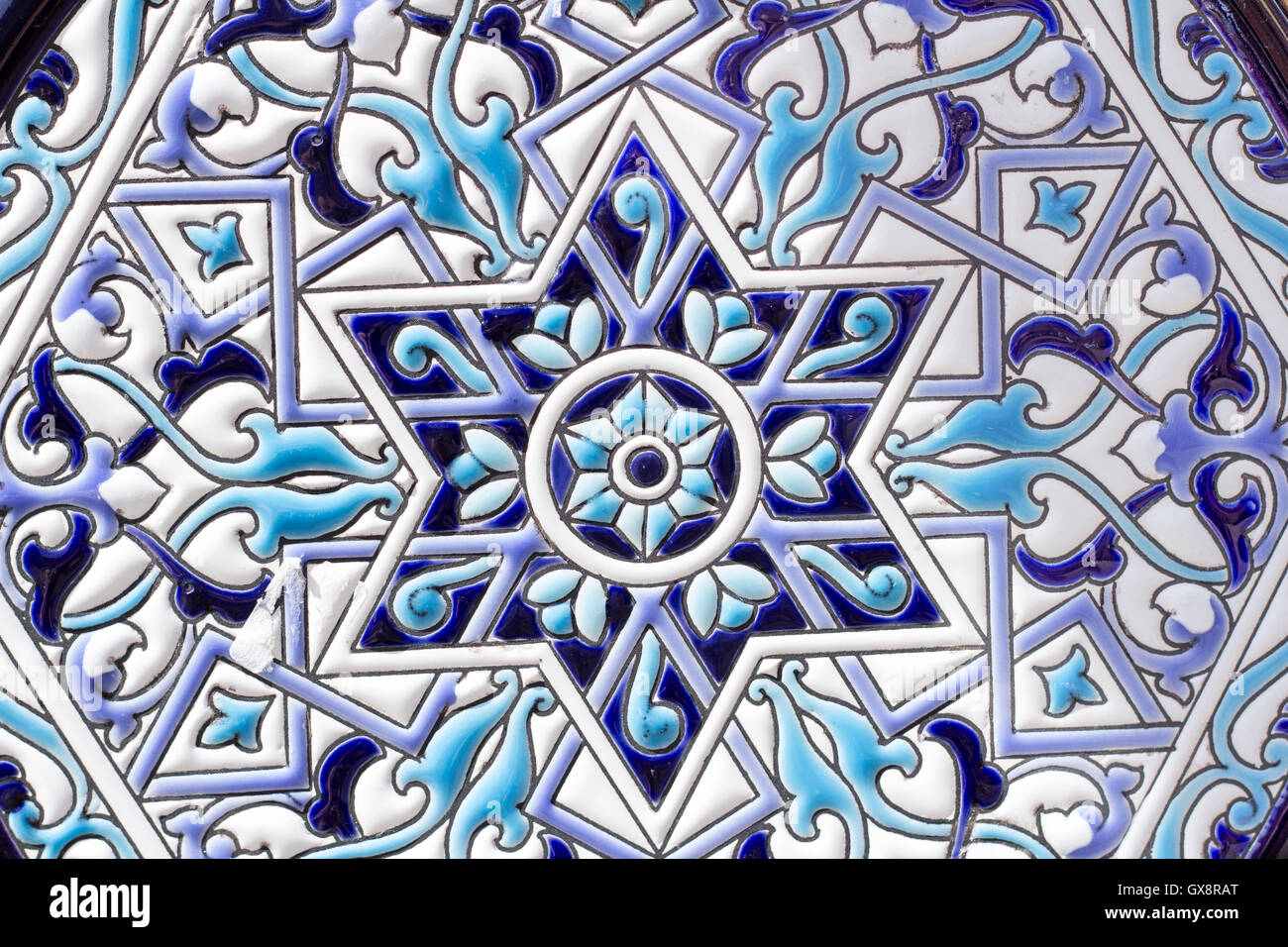 Ceramica andaluso closeup Foto Stock