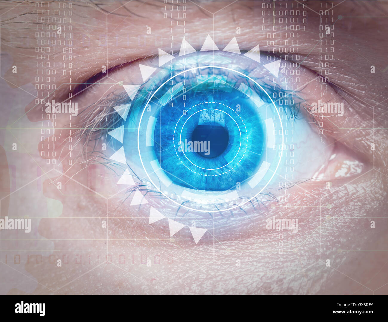 Occhio biometrici scan Foto Stock