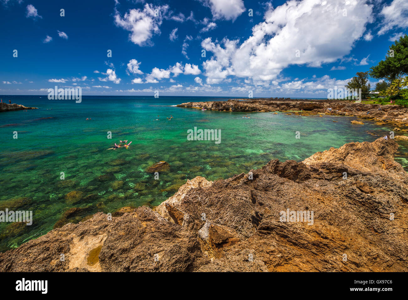 North Shore di Oahu Foto Stock