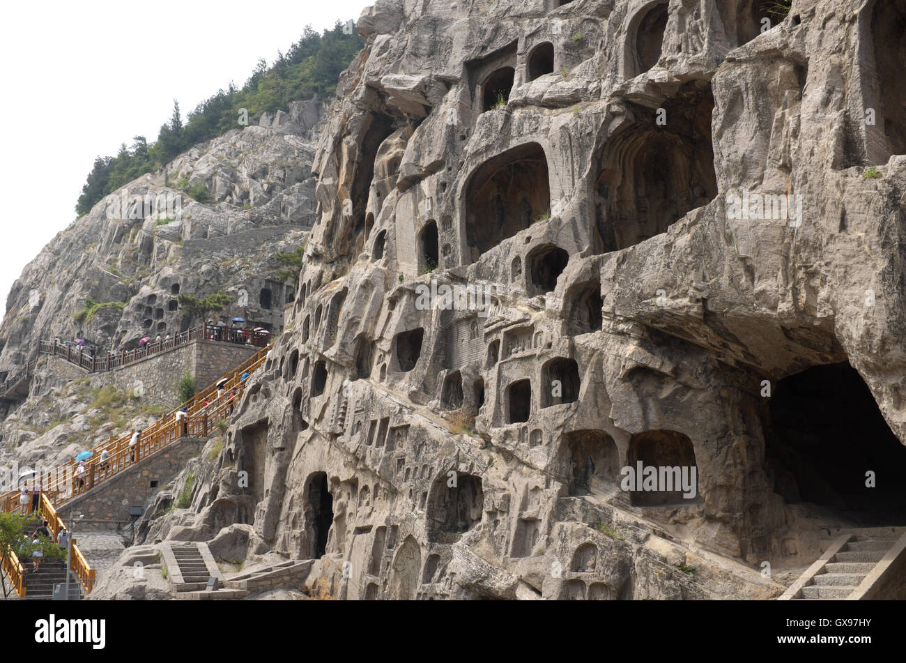 Le Grotte di Longmen a Luoyang, nella provincia di Henan, Cina. 09-set-2016 Foto Stock