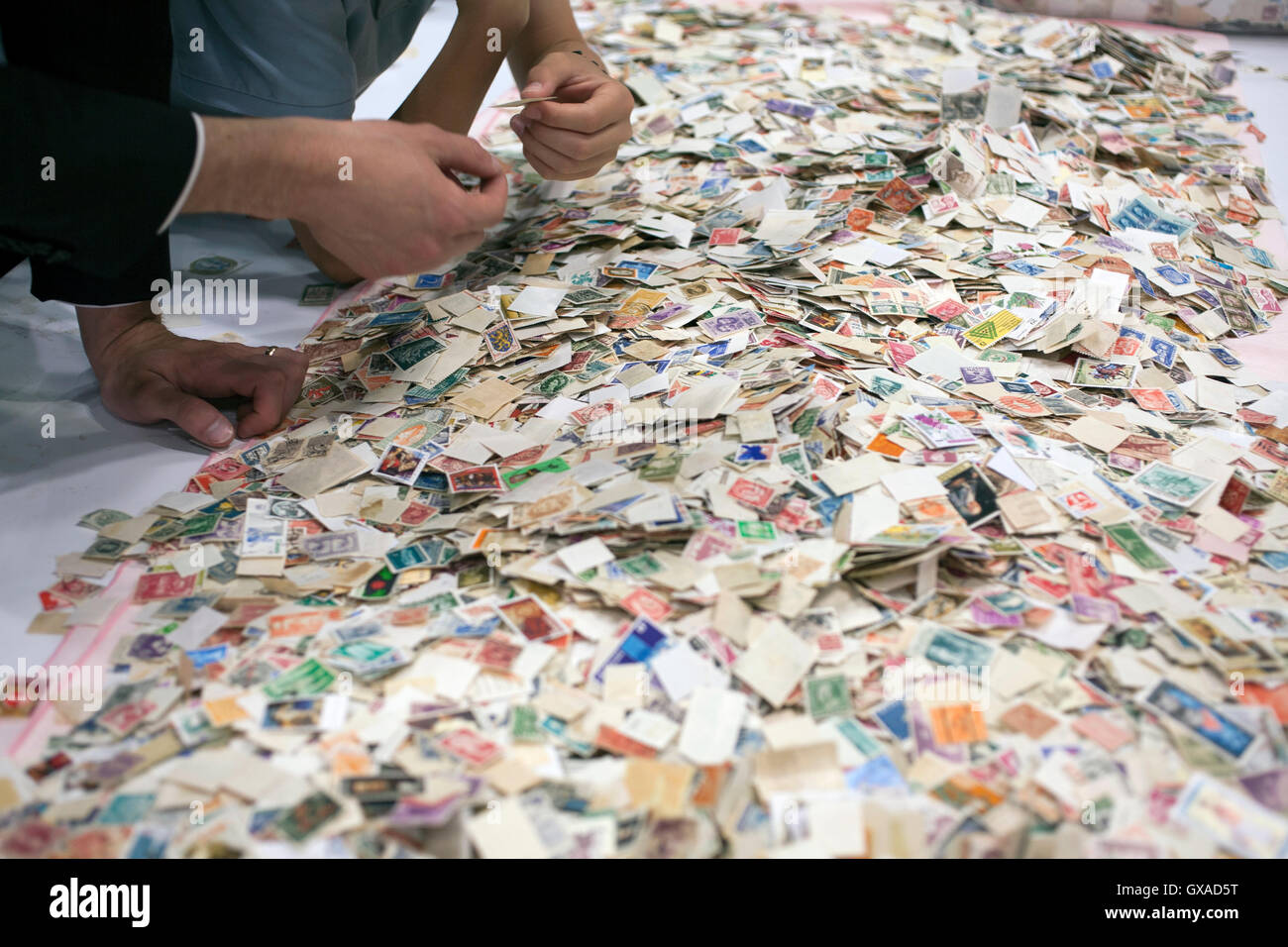 Timbro del mondo Show-NY 2016 è una volta al decennio celebrazione internazionale del timbro raccogliendo in NYC Javits Convention Center Foto Stock
