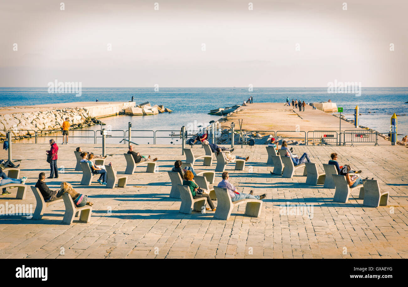 La città di Barcellona nel mese di novembre - a colpi di Spagna - Viaggiare in Europa Foto Stock