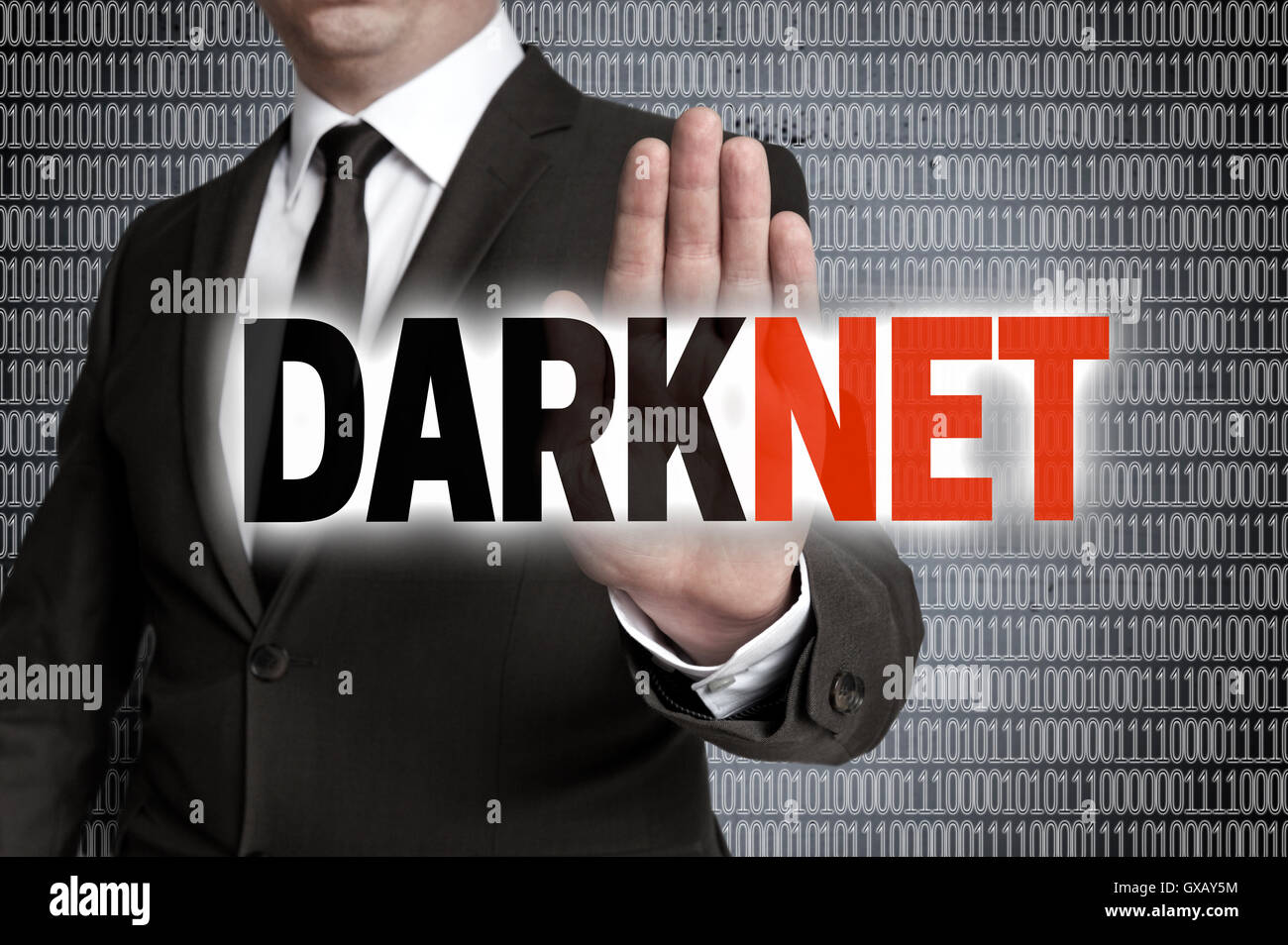Darknet con matrice è rappresentato da parte dell'imprenditore. Foto Stock