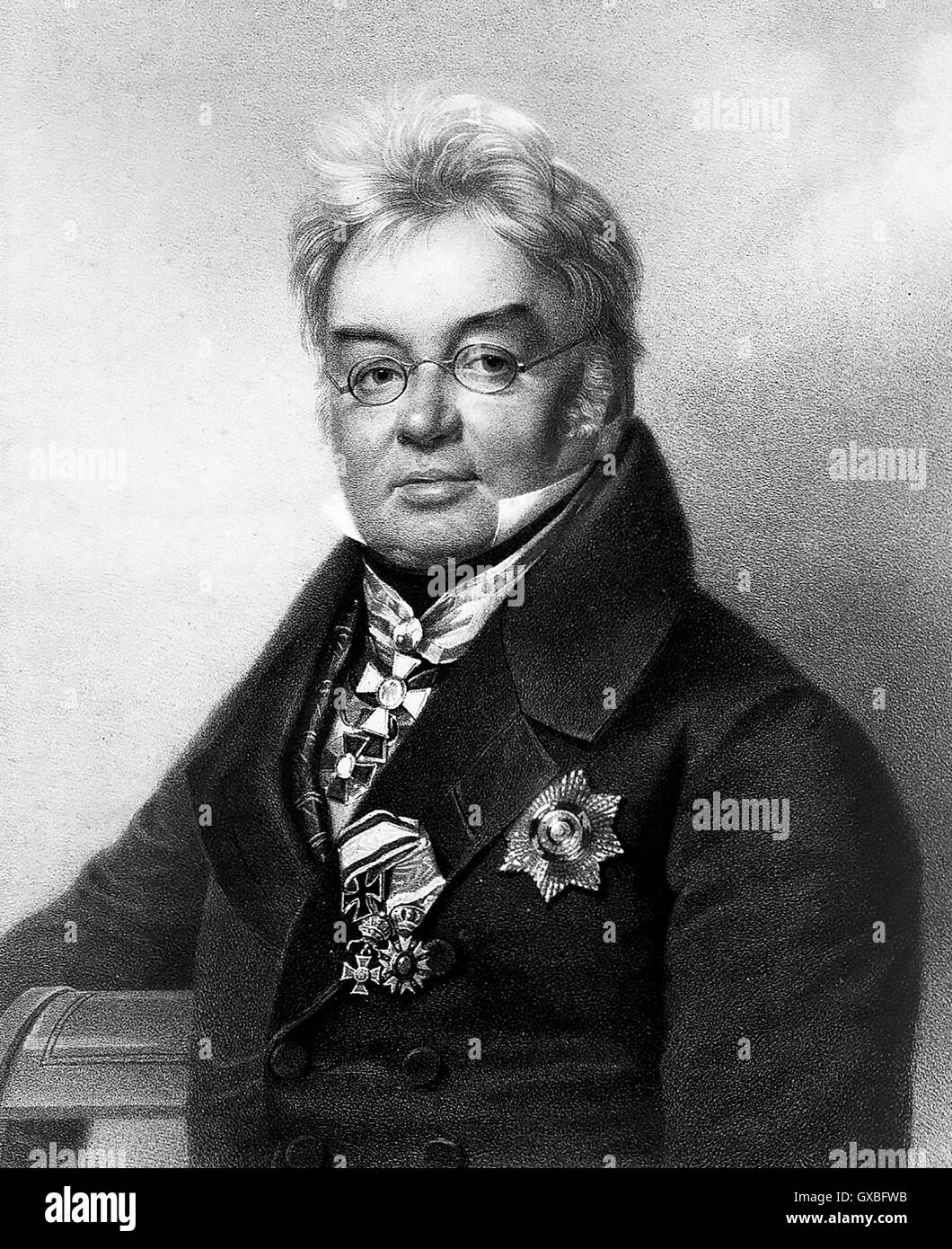 JOHANN NEPOMUK ruggine (1775-1840), chirurgo militare nato in Slesia austriaca Foto Stock