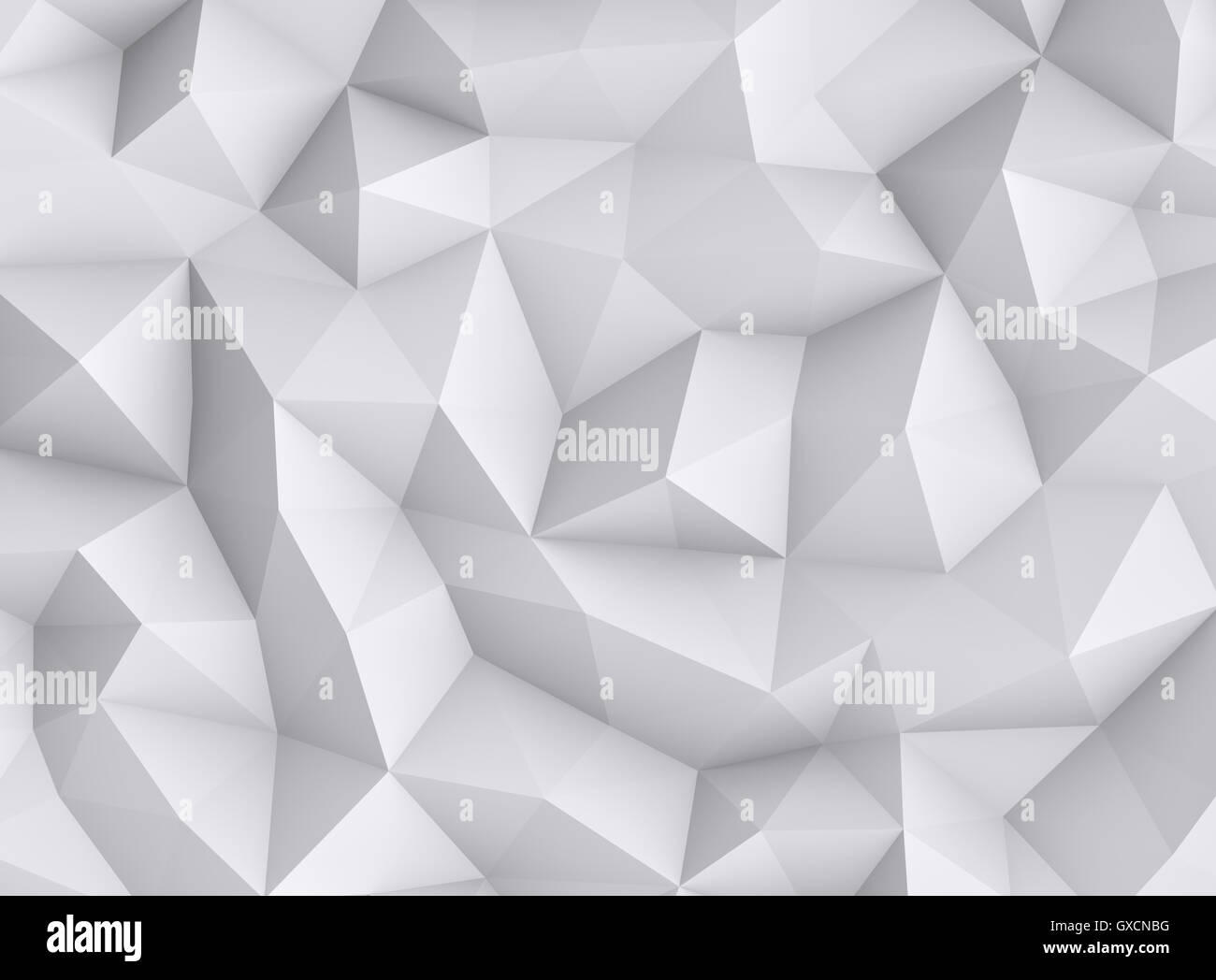 Abstract white 3d sfondo con pattern poligonali Foto Stock