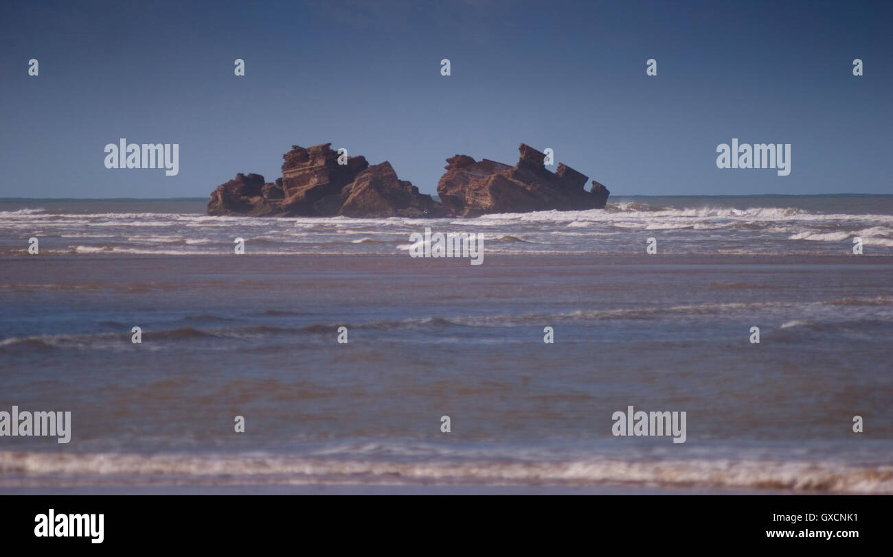 Mogador isola prigione off Essaouira, Marocco occidentale Foto Stock
