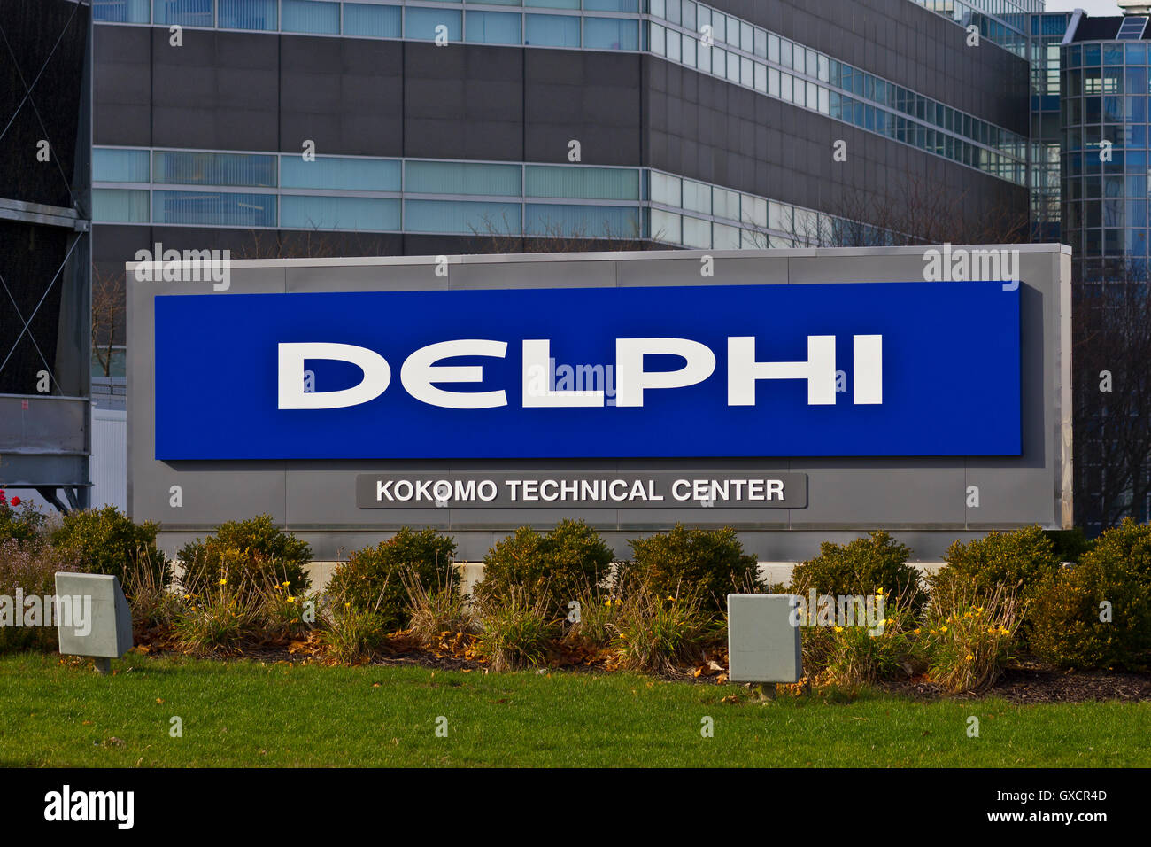 Kokomo - Circa Novembre 2015: Delphi Automotive CTC edificio. Delphi è un leader globale nella fornitura di tecnologie automobilistiche I Foto Stock