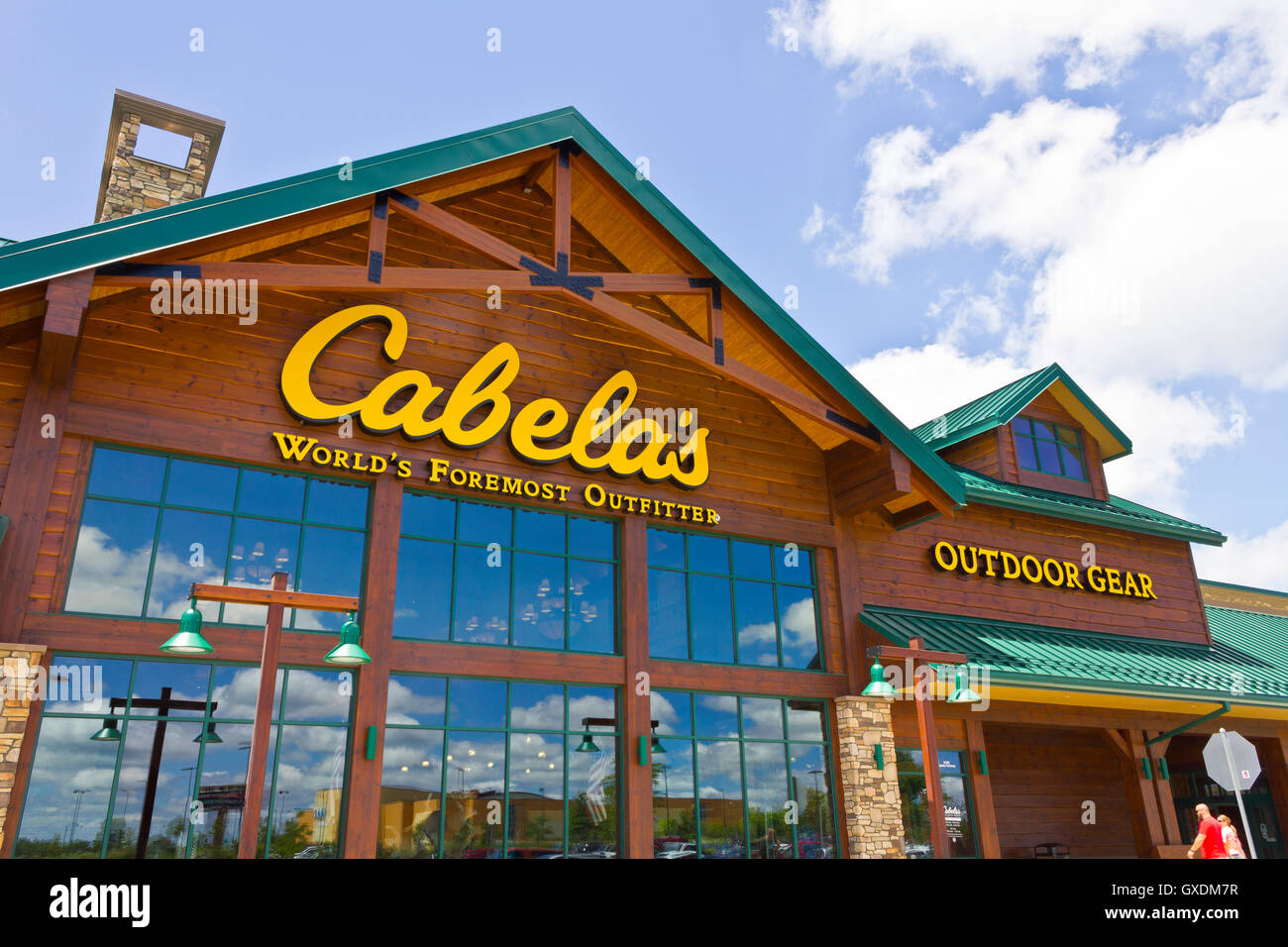 Indianapolis - Circa il luglio 2016: Cabela's Store. Cabela's mercati all'aperto Attrezzature ricreative II Foto Stock