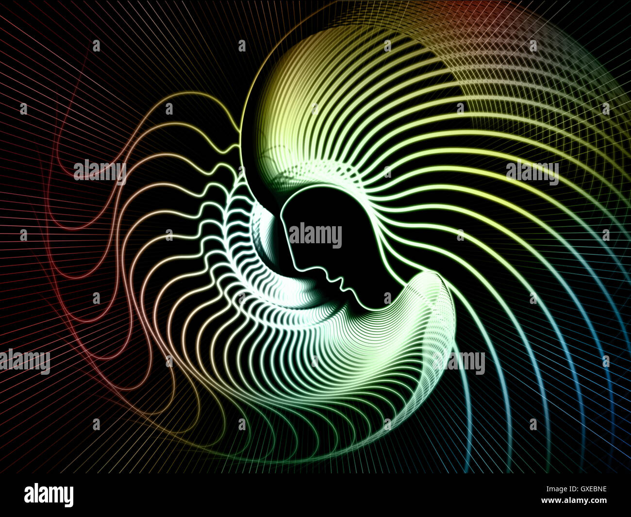 Anima la metafora della geometria Foto Stock