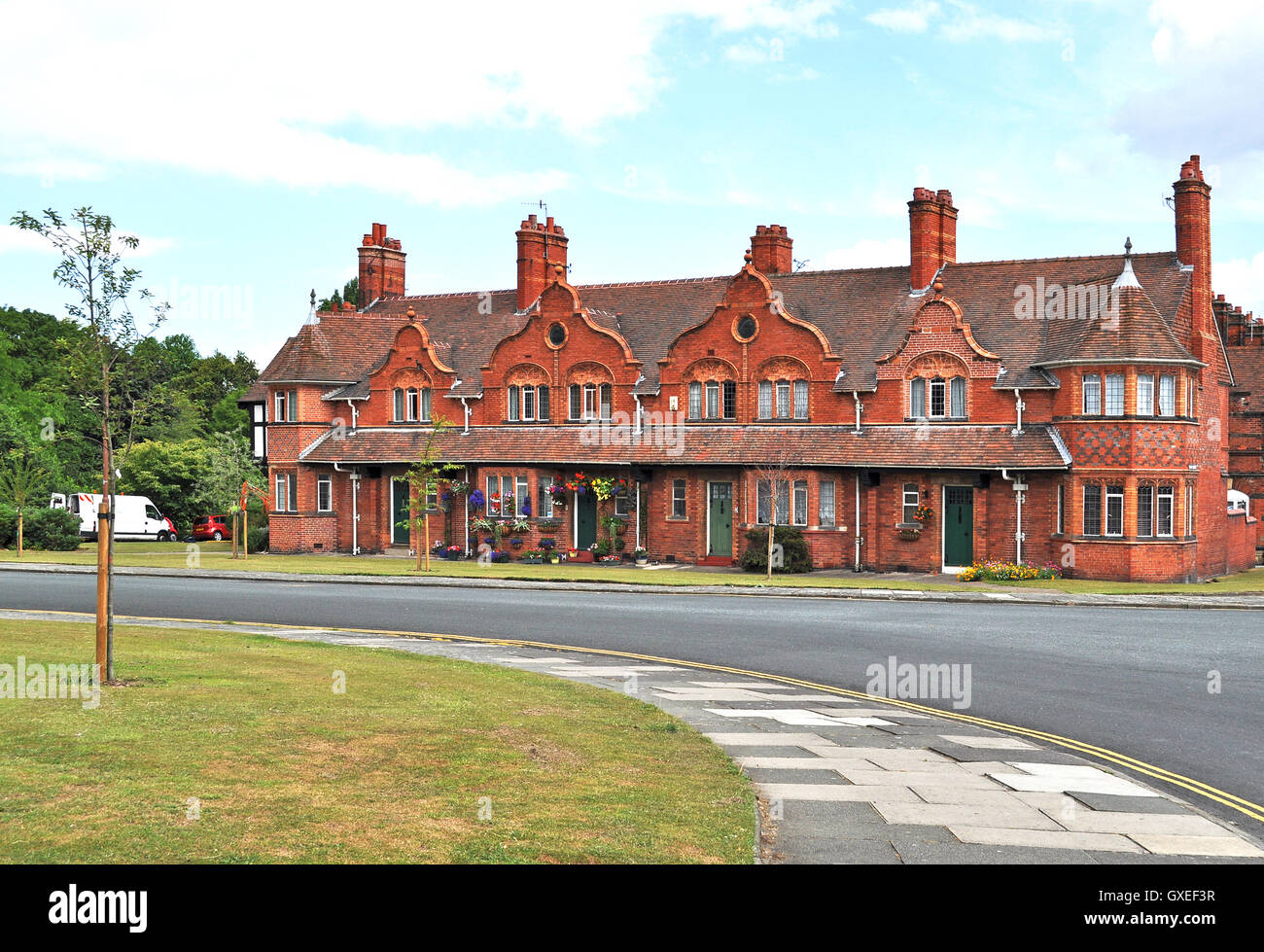 Alloggiamento in Port Sunlight village il Wirral, Merseyside England, Regno Unito Foto Stock