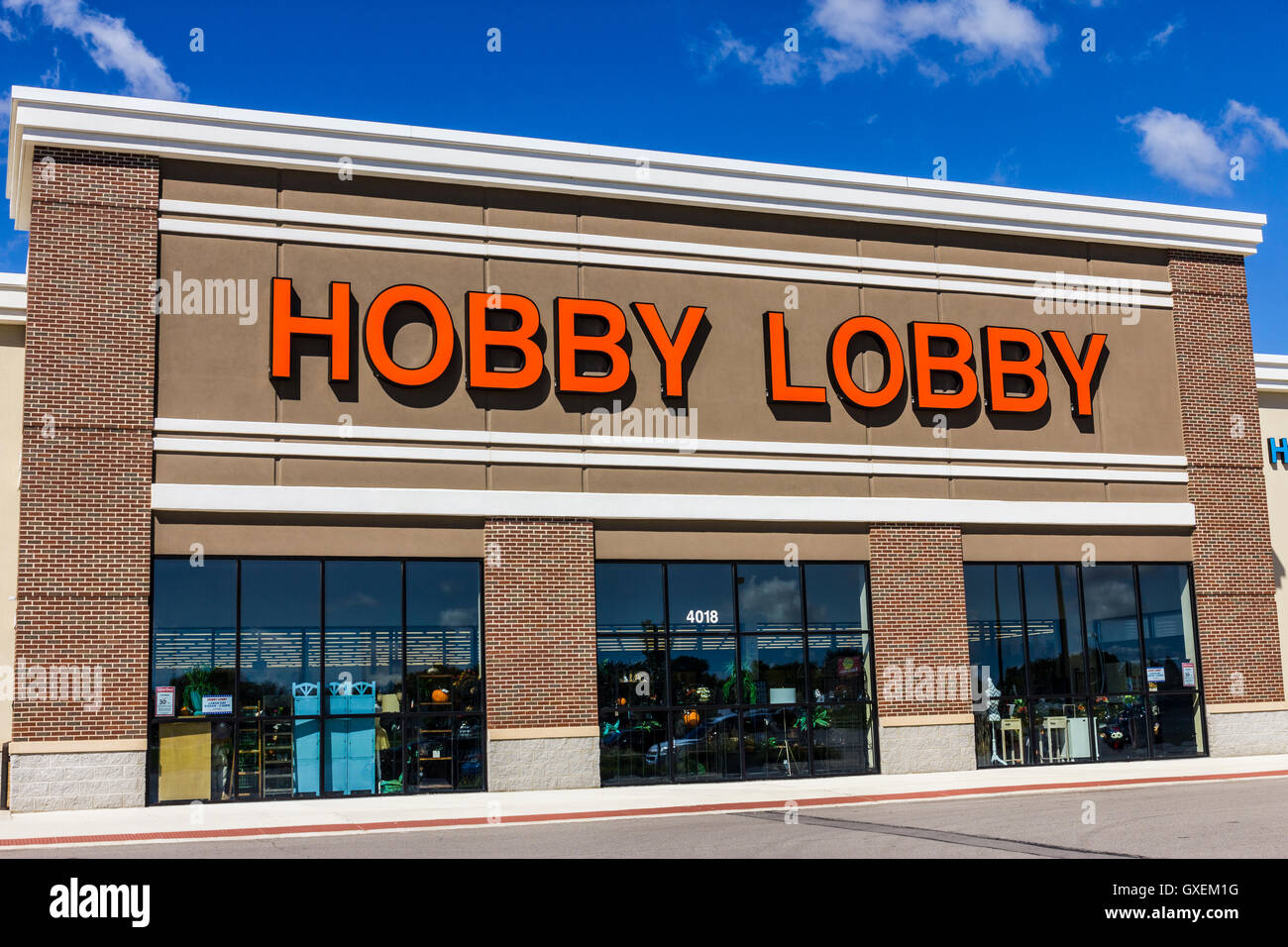 Muncie - Circa nel settembre 2016: Hobby Lobby Store. Hobby Lobby è una proprietà privata Christian Principled Company II Foto Stock