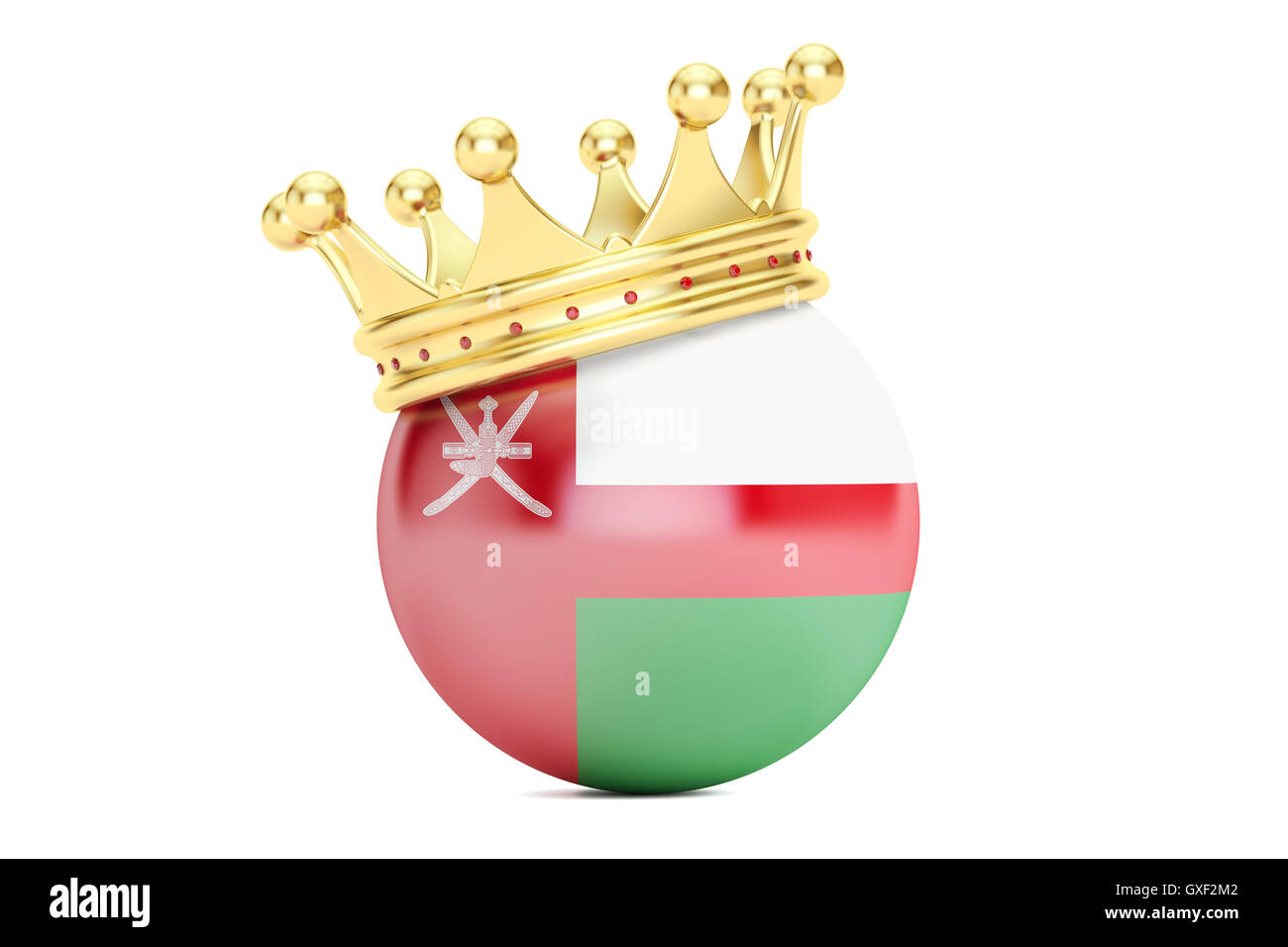 Corona con la bandiera di Oman, rendering 3D Foto Stock