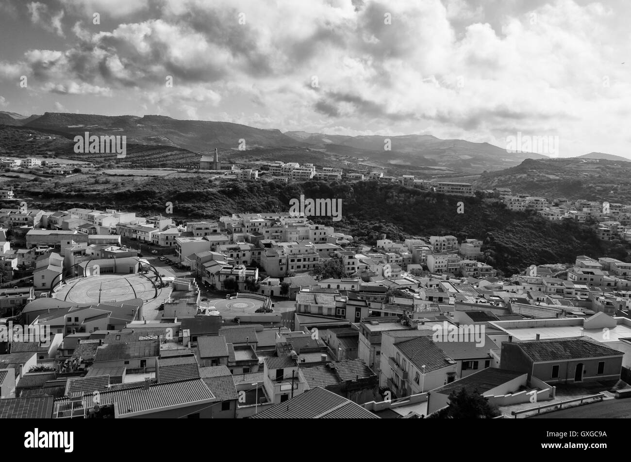 Vista da castelsardo città vecchia - Sardegna - Italia Foto Stock