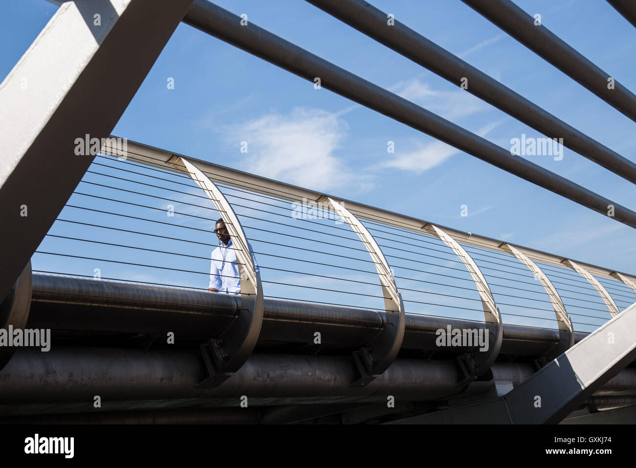 Londra, circa nel settembre 2016. Millennium Bridge Foto Stock