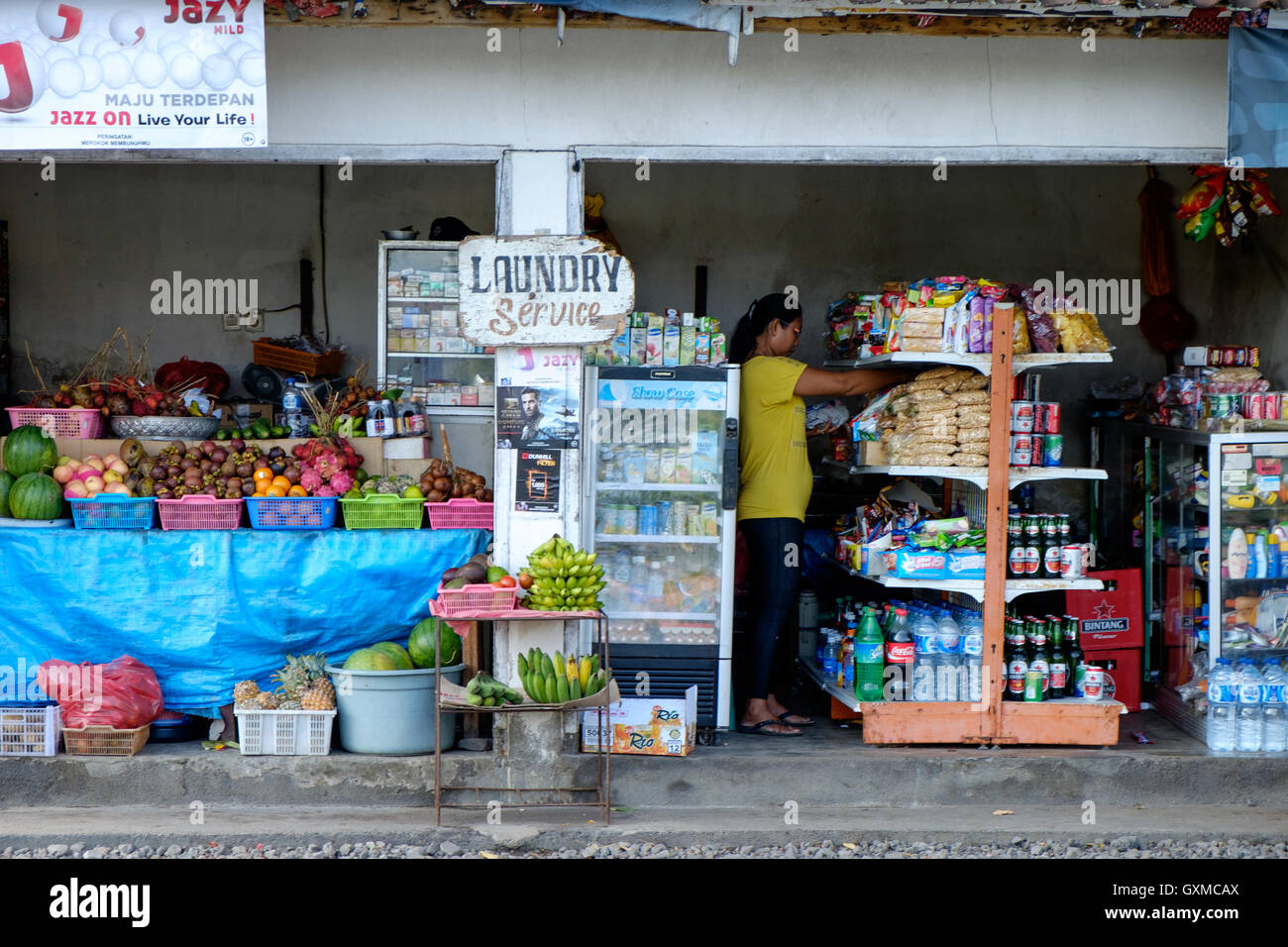 Fai shopping a Candi Dasa, Bali, Indonesia Foto Stock