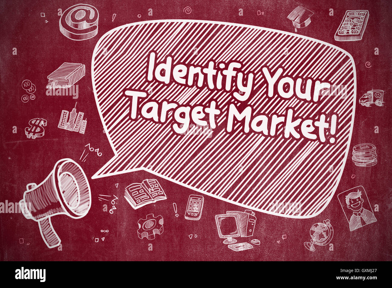 Identificare il tuo target di mercato - la concezione di business. Foto Stock