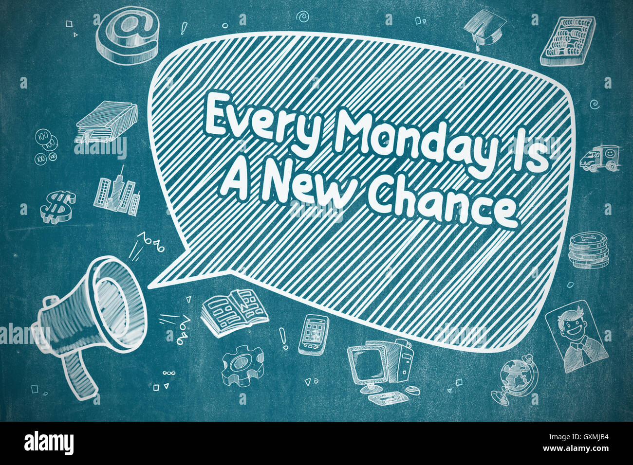 Ogni lunedì è una nuova chance - Concetto di affari. Foto Stock