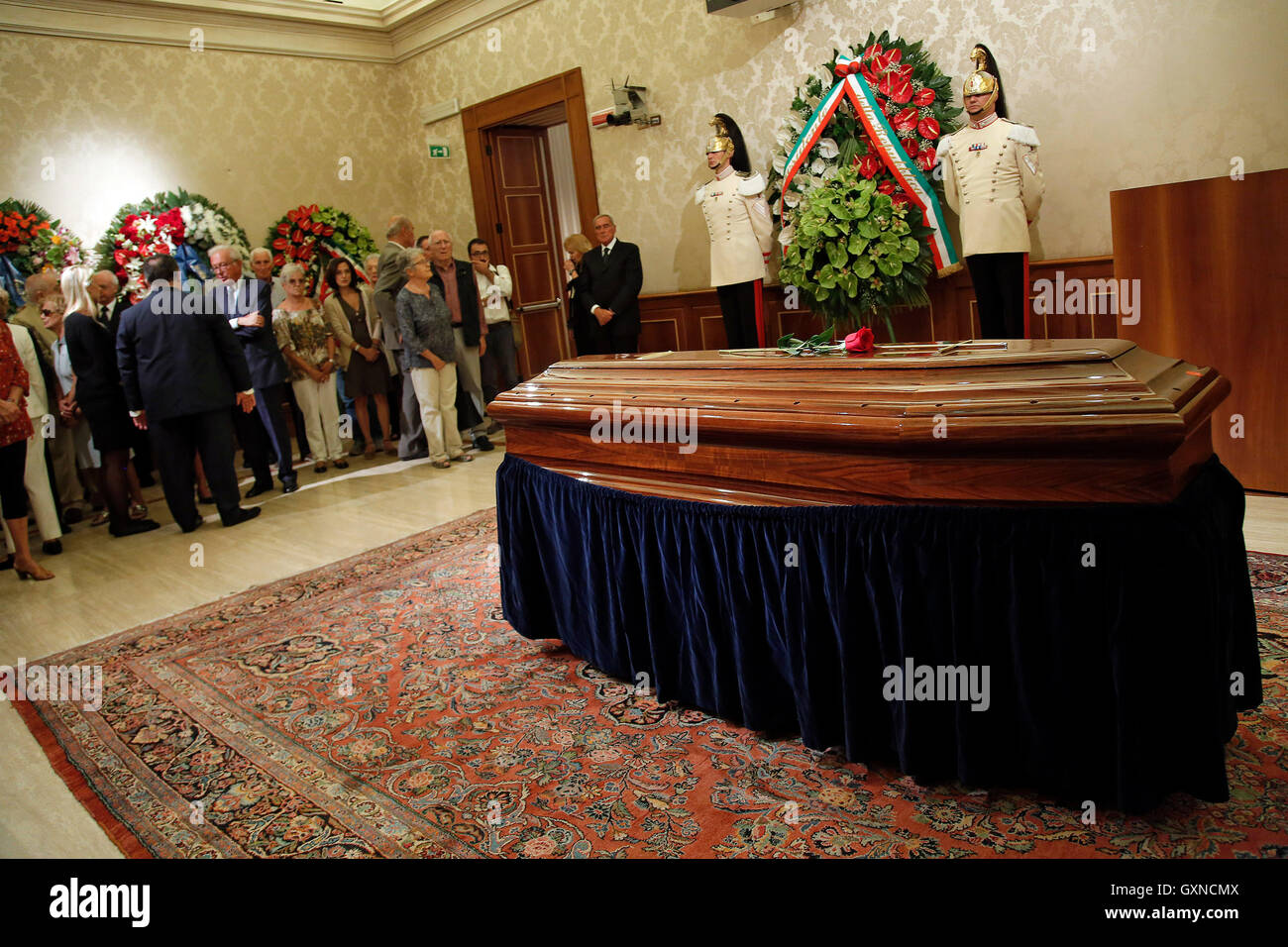 Roma, Italia. 26 Ago, 2016. Roma 17 Settembre 2016. Senato. Camera di sepoltura per l'ex Presidente della Repubblica Italiana Carlo Azeglio Ciampi, che morì all'età di 95. Photo Samantha Zucchi Insidefoto Credito: insidefoto srl/Alamy Live News Foto Stock