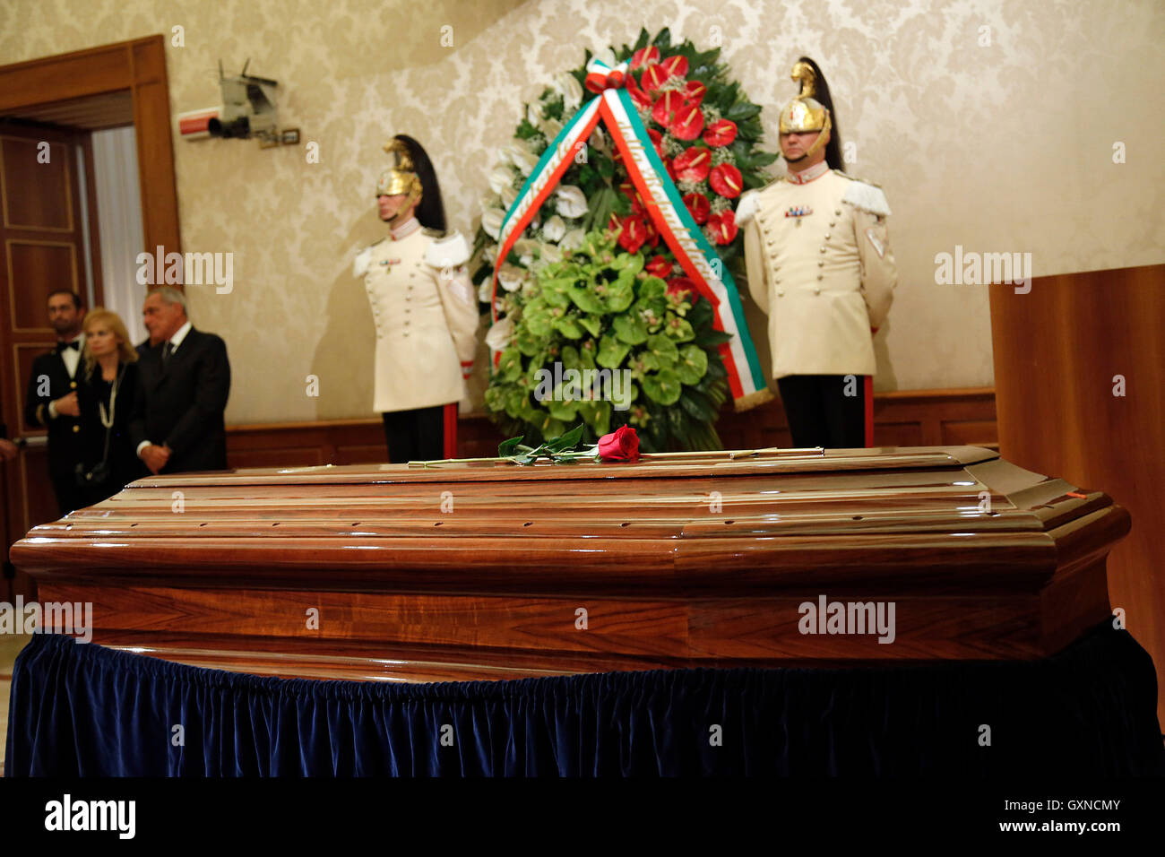 Roma, Italia. 26 Ago, 2016. Roma 17 Settembre 2016. Senato. Camera di sepoltura per l'ex Presidente della Repubblica Italiana Carlo Azeglio Ciampi, che morì all'età di 95. Photo Samantha Zucchi Insidefoto Credito: insidefoto srl/Alamy Live News Foto Stock