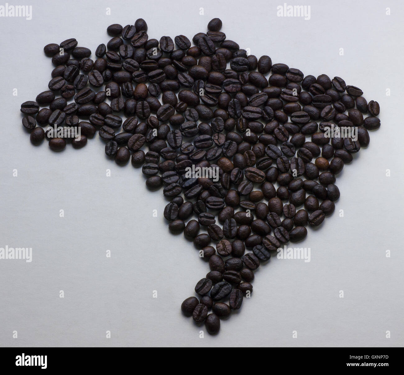 Brasile mappa di caffè Foto Stock