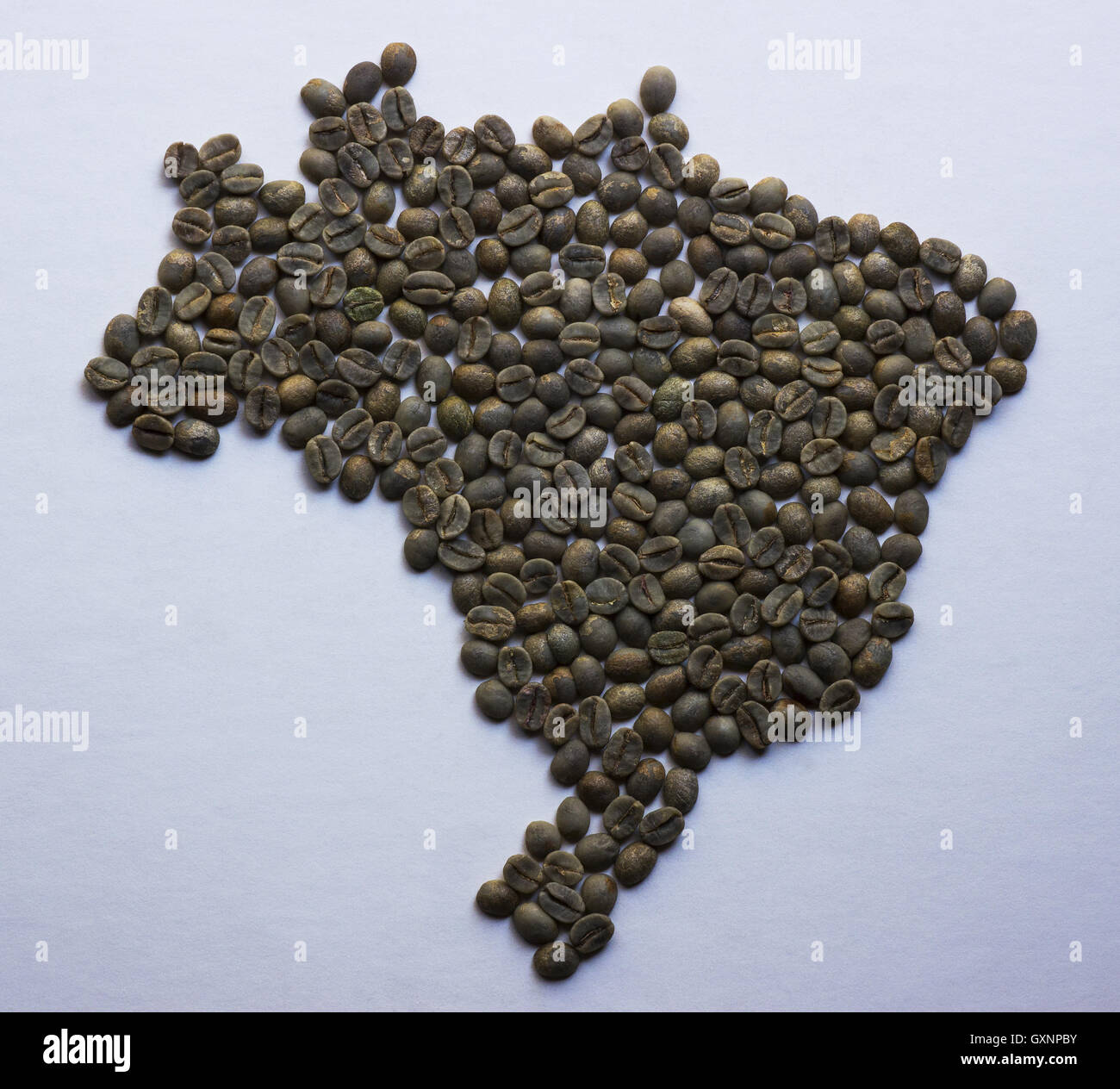 Brasile mappa di caffè Foto Stock
