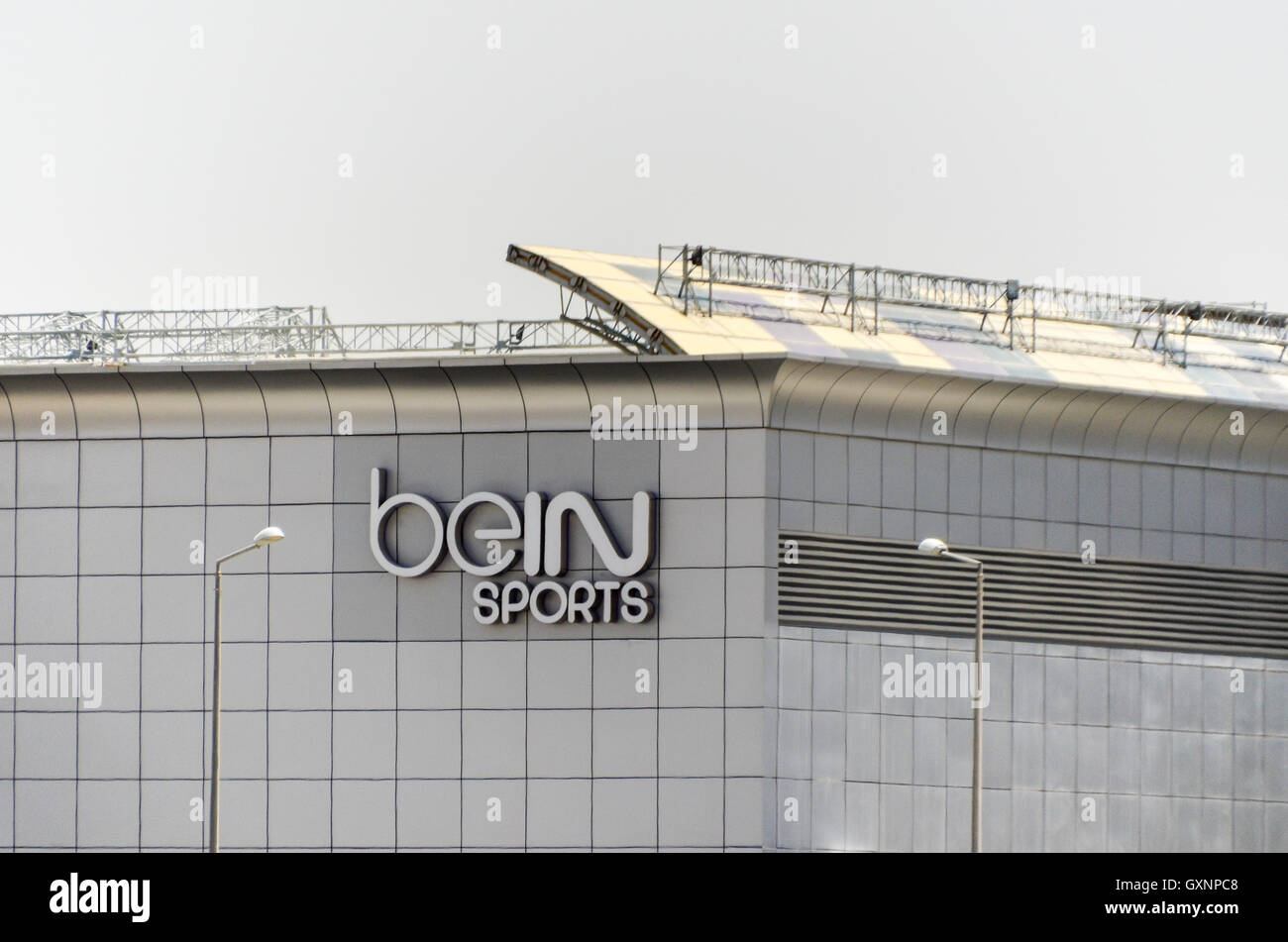 La sede centrale di beIN sport sport channel a Doha, in Qatar Foto Stock
