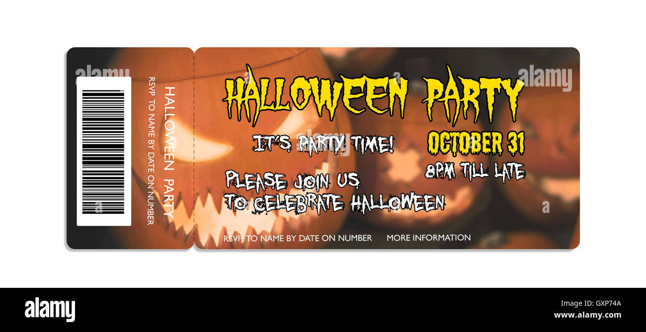 Festa di Halloween biglietto di invito Foto Stock