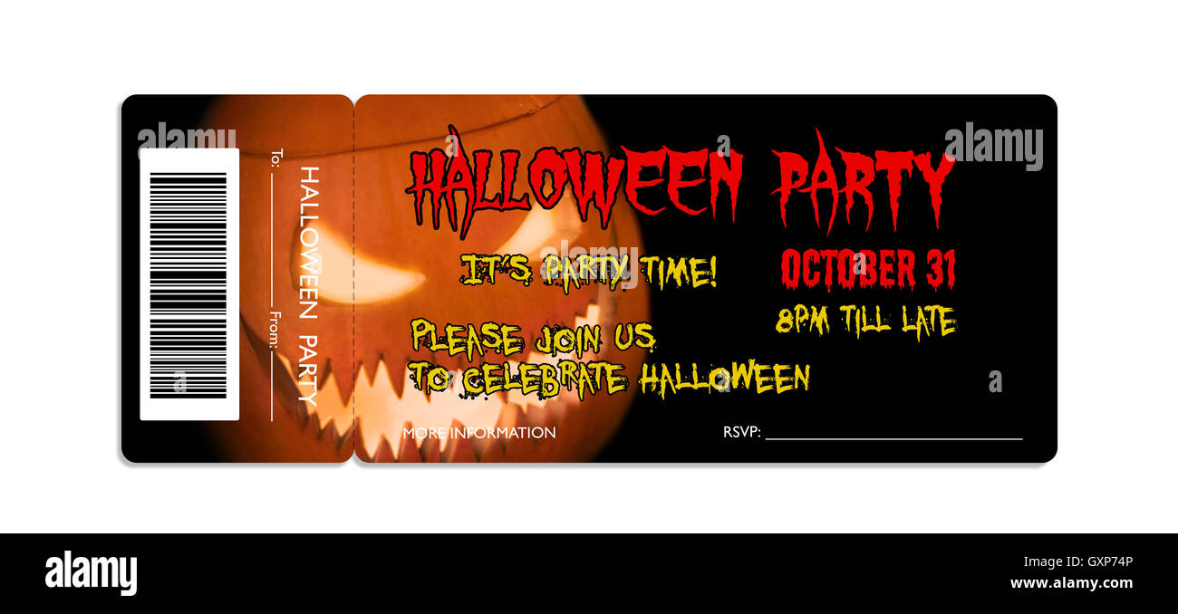 Festa di Halloween biglietto di invito Foto Stock