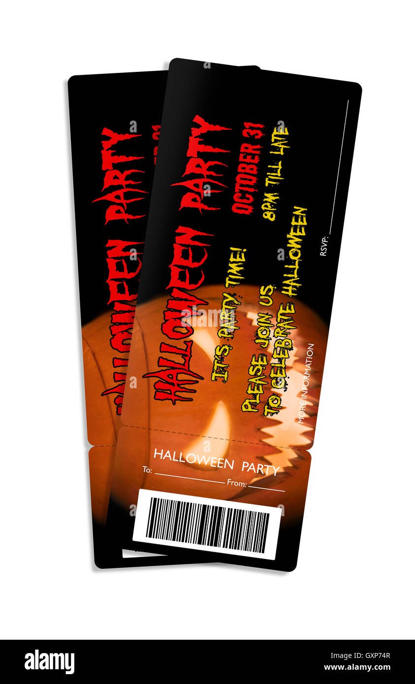 Festa di Halloween biglietto di invito Foto Stock