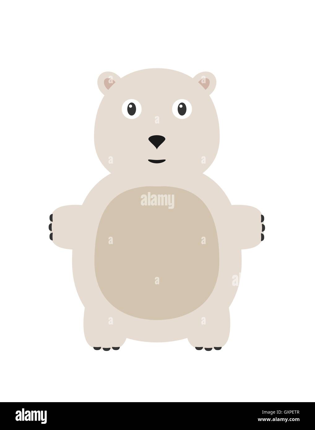 Divertente orso polare carattere Illustrazione Vettoriale